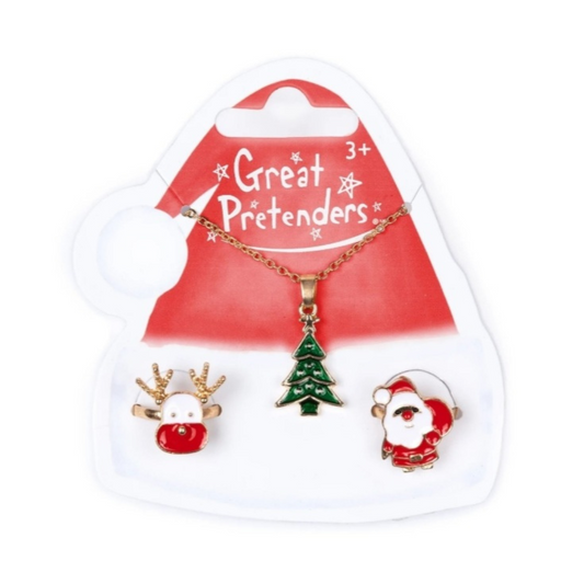 Great Pretenders Ensemble Bagues et Collier de Noël