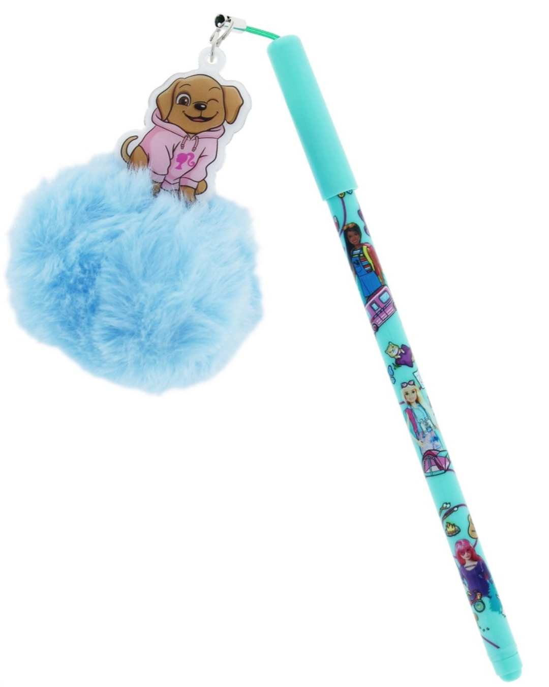 Barbie Stylo Pompon Chien bleu