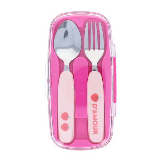 Le Petit Souk Set de couverts pommes roses Dans mon jardin