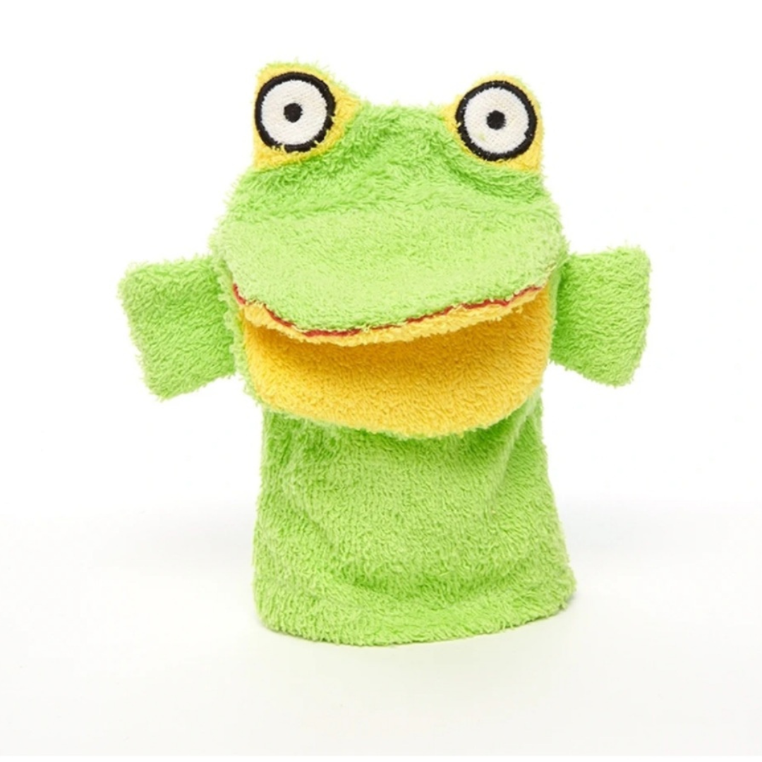Isabelle Laurier Gant de toilette marionnette enfant Grenouille
