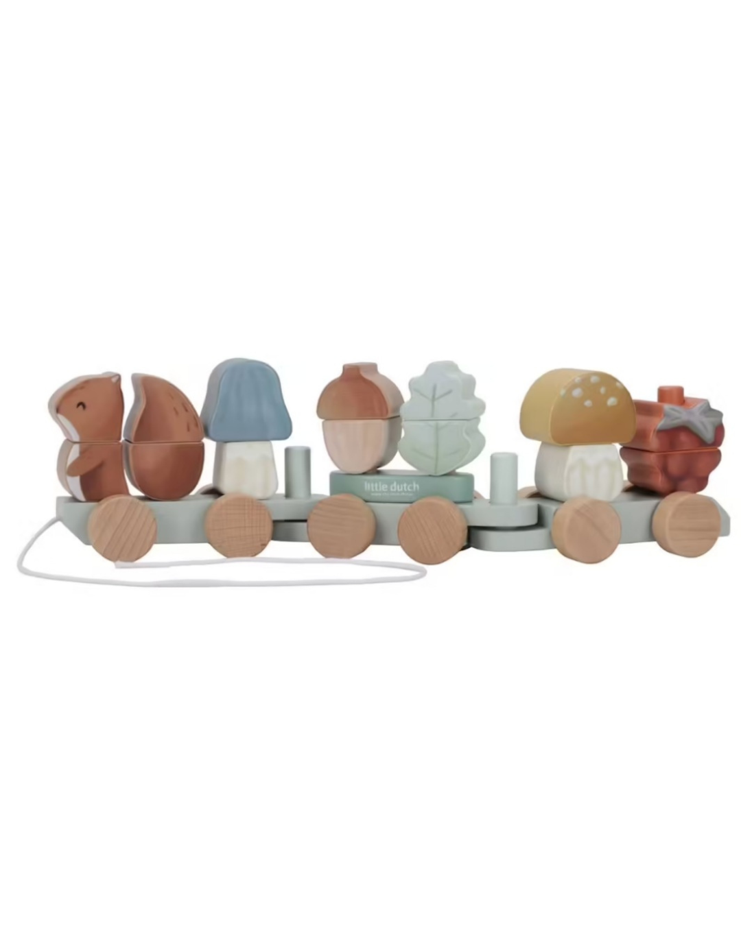 Little Dutch Train en bois à blocs Forest Friends