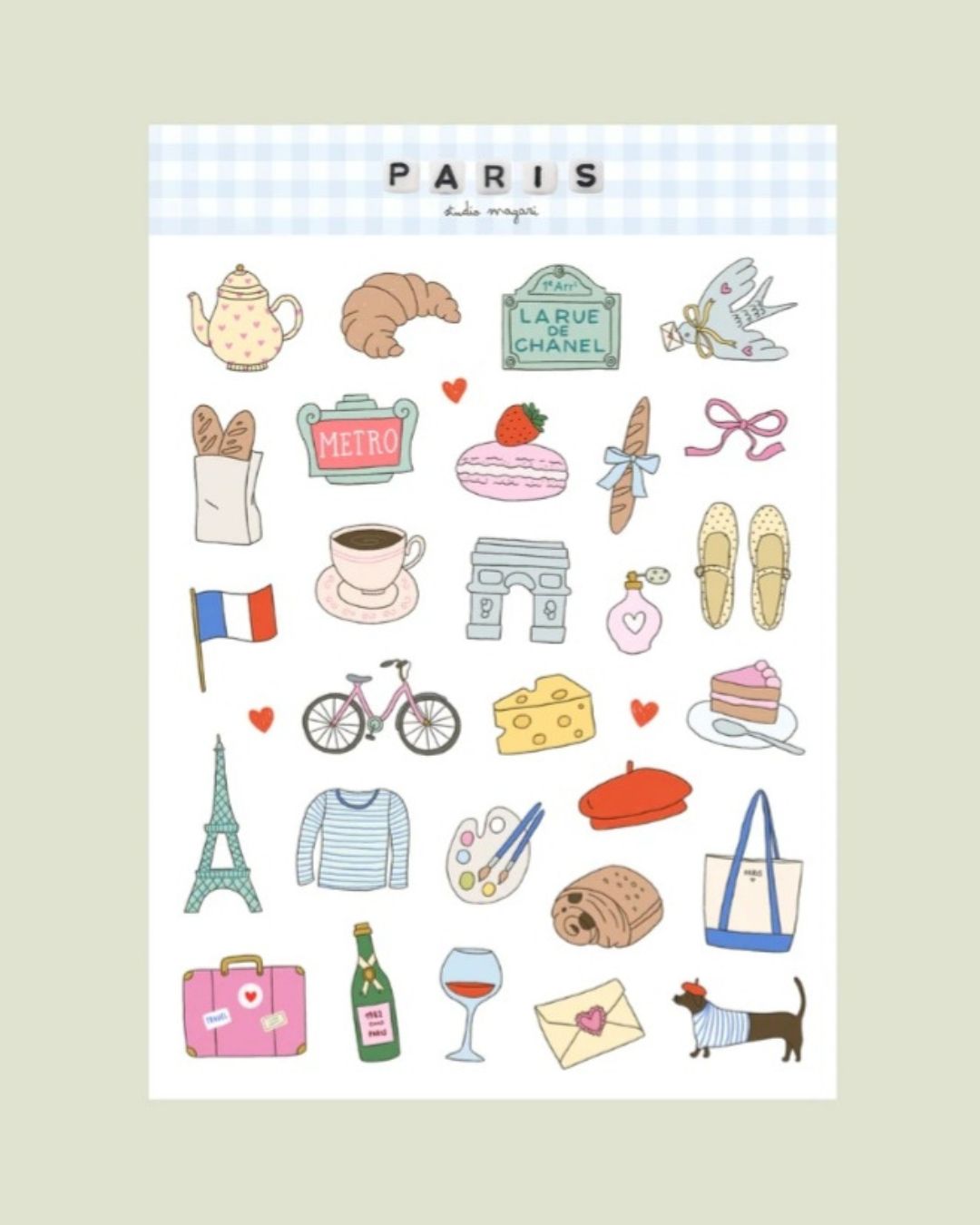 Studio Magari Planche de stickers Paris