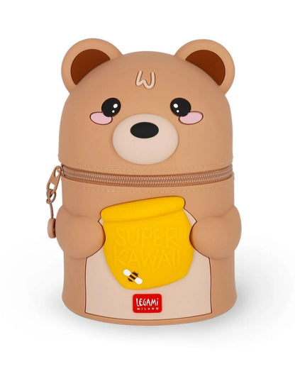 Legami Pot à crayons de table en silicone Teddy Bear