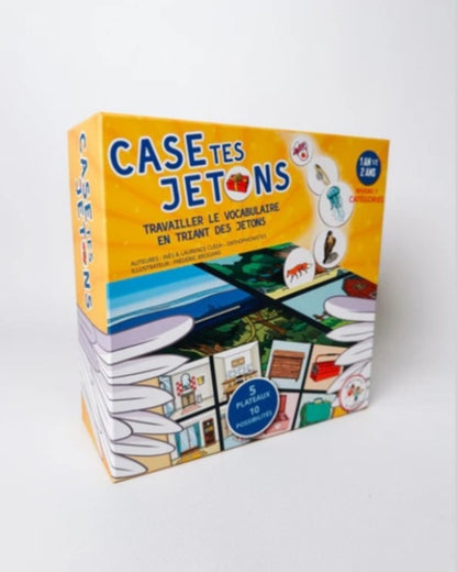 Plume et Papote Jeu Pédagogique Case tes jetons ( niveau 1 )