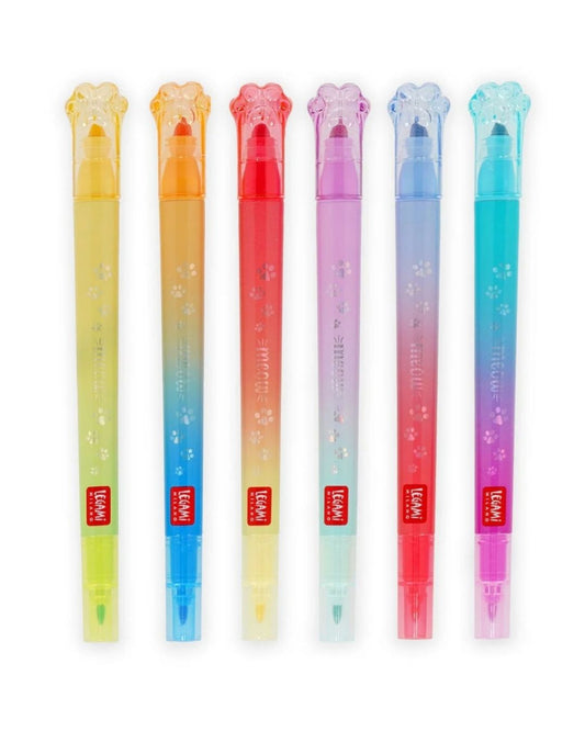 Legami Set de 6 Feutres à double pointe avec couleurs réinscriptibles