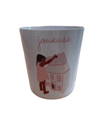 Verre incassable blanc "joueuse"