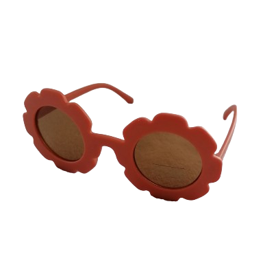 Lunettes de soleil Fleur enfant coloris terracota