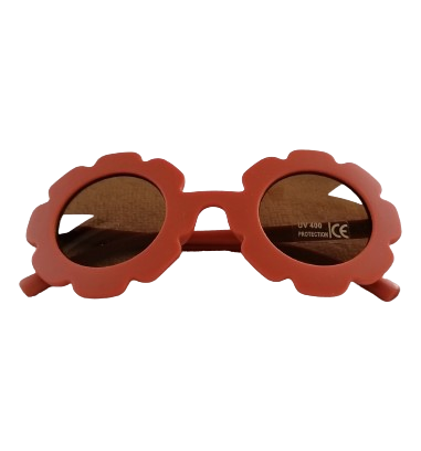 Lunettes de soleil Fleur enfant coloris terracota