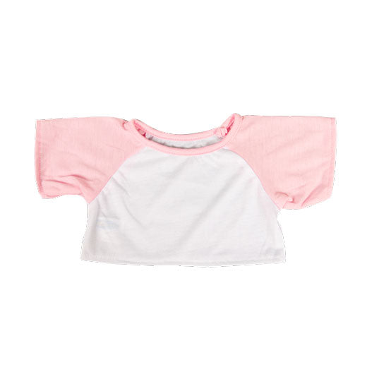 "Fabrique ta peluche" Tee-shirt rose et blanc