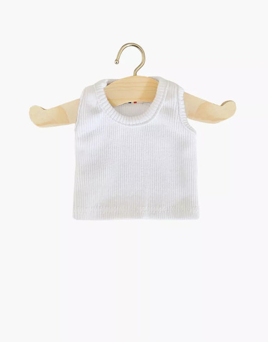 Minikane Top Marcel en bord côte blanc