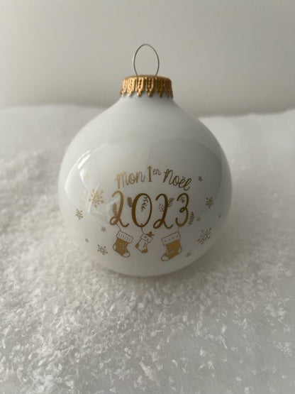 Boule de Noël Mon Premier Noël 2023 Baubels