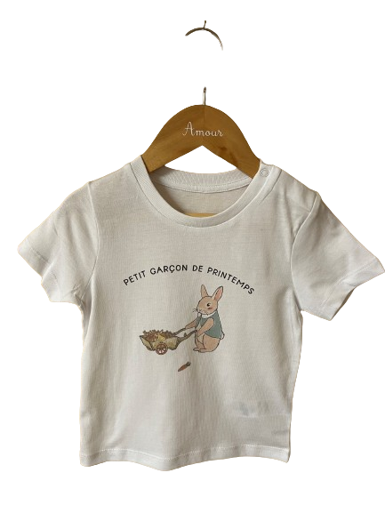 T-Shirt enfant Lapin "Petit garçon de Printemps"