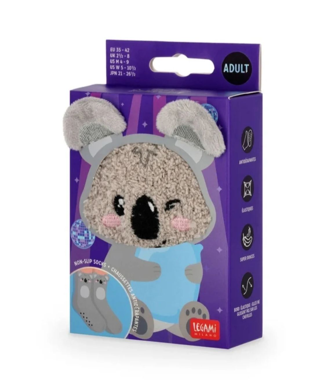 Legami Chaussettes antidérapantes adulte Koala