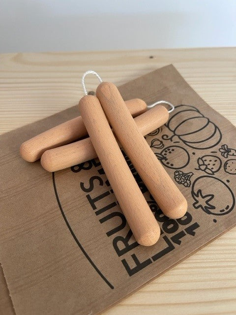 Duo de saucisses en bois