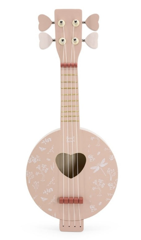 Banjo en bois coloris rose