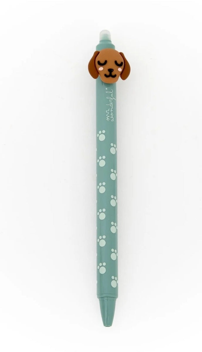 Mr. Wonderful Stylo effaçable Chien Teckel
