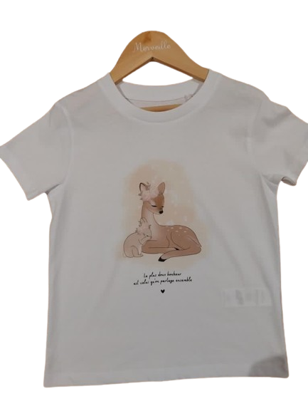 T-Shirt enfant "Le plus doux bonheur est celui que l'on partage ensemble"