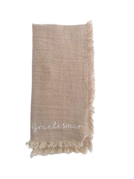 Serviette de table en gaze de coton "Grande sœur"