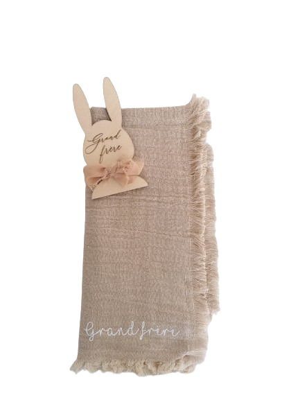 Serviette de table en gaze de coton "Grand frère"