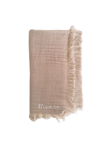 Serviette de table en gaze de coton "Maman"