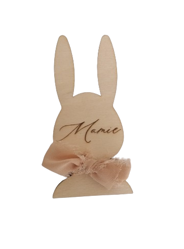 Marque place Lapin personnalisée "Mamie"