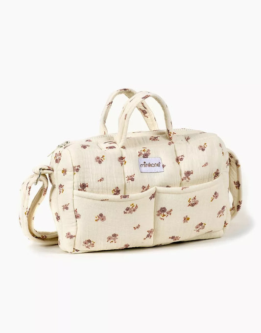 Minikane Sac à langer Petites fleurs roses