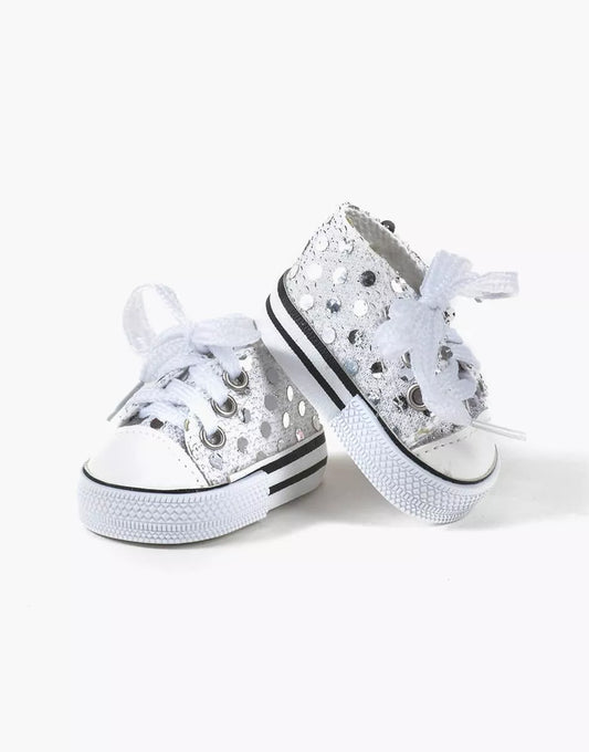 Minikane Baskets blanc à sequins