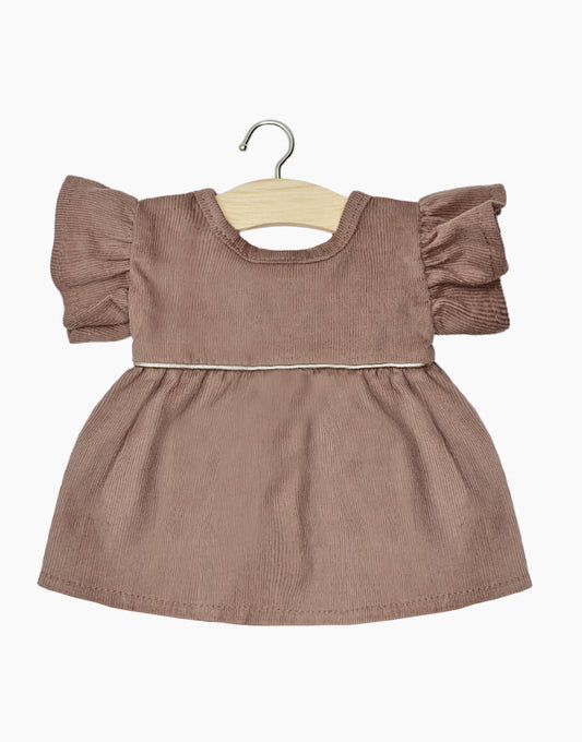 Minikane Robe Daisy en milleraie châtaigne