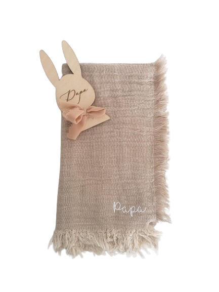 Serviette de table en gaze de coton "Papa"