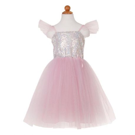 Déguisement Robe de Princesse à paillettes rose