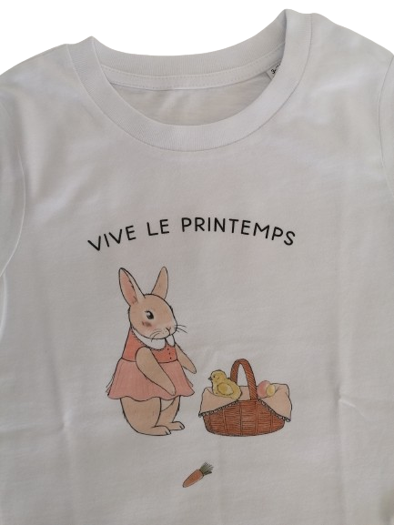 T-Shirt Lapine "Vive le printemps"