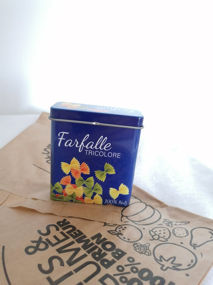 Boite Farfalle Tricolore en bois