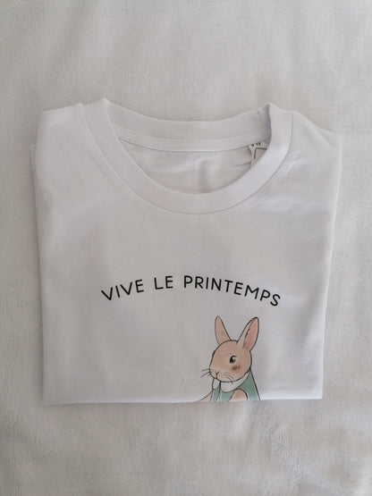 T-Shirt Lapin "Vive le Printemps"